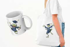 Whimsical Graduation Frogs PNG Clipart Product Image 3
