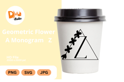 Geometric Flower Monogram Product Image 1
