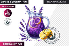 Lavender Clipart PNG, French Country Botanical sublimation Product Image 1