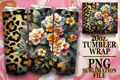 Cheerful evenings 20oz tumbler wrap, Leopard Prints Product Image 1