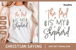 Christian Quote SVG - Faith Saying | The Lord Is My Shepherd Product Image 1