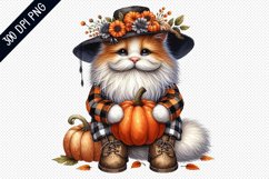 Halloween Cat Sublimation - Clipart PNG Design Product Image 1