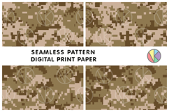 Pixel Camouflage Seamless Tileable Pattern. Product Image 1