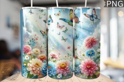 Butterflies Tumbler Sublimation - Tumbler PNG Design Product Image 1