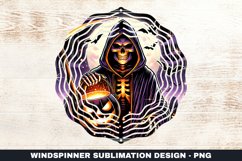 Halloween Grim Reaper Wind Spinner Sublimation Design Product Image 1