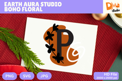 Earth Aura Studio Boho Floral Monogram Product Image 1