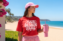 beach sweatshirt mockup, sweatshirt mockup, apparel mockup Product Image 3