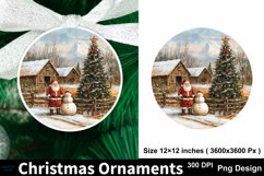 Christmas Ornaments PNG Round Sign PNG, Christmas Round Sign Product Image 1