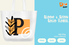 Bloom &amp; Bison Boho Floral Monogram Product Image 1