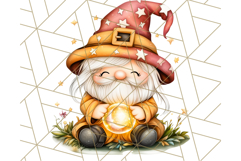 Spooky Cute Halloween Gnome PNG Clipart, Witch Ghost Bat Product Image 2