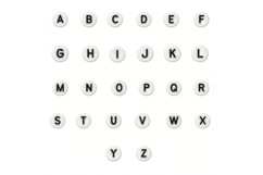 White Bead Alphabet PNG Bundle | Beaded Letter Clipart Product Image 2