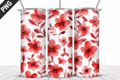 Flowers Tumbler Wrap | Sublimation Design | Tumble PNG Product Image 2