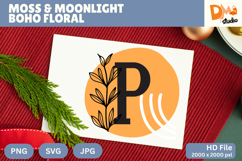 Moss &amp; Moonlight Boho Floral Monogram Product Image 1