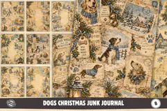 Dogs Christmas Junk Journal Pages Product Image 1