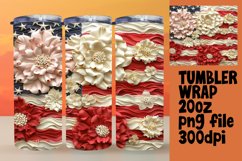 Star-Spangled 3D Tumbler Wrap Design Product Image 1