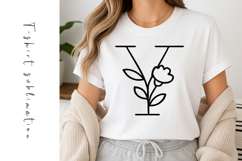 Alphabet, Letters, Monogram, Black flowers Product Image 1