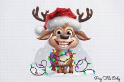 Funny Christmas Animals Clipart PNG Product Image 1