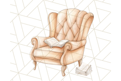 Cozy Book Lover Clipart PNG, Aesthetic Reading Graphics Product Image 2