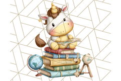 Magical Bookish Unicorn PNG Clipart Reading Books &amp; Stories Product Image 2