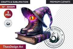 Halloween Character Boots - Spooky Gothic Clipart PNG Product Image 1