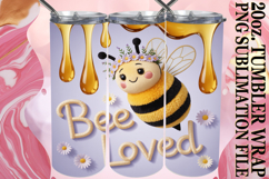 RADIANT SMILES 20oz TUMBLER WRAP, Bee Quote Product Image 1