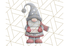 Cozy Winter Gnome Clipart PNG, Christmas Gnome Clip Art Product Image 2