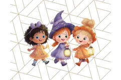 Halloween Neighborhood Clipart PNG for Trick or Treat Product Image 2
