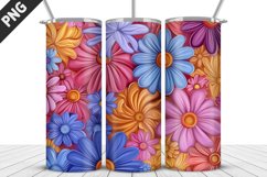 Flowers Tumbler Wrap | Sublimation Design | Tumble PNG Product Image 1