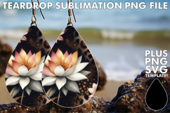 Whimsical Teardrop Earrings Art PNG, Leopard Prints Product Image 1