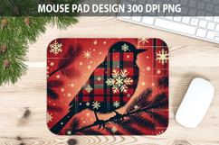 Christmas Cardinal Mouse Pad Sublimation - Animal PNG Design Product Image 1