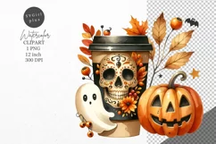 Halloween clipart, Halloween coffee, Autumn clipart Product Image 1