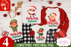 Holly Jolly Squad PNG, family matching designs for Christmas Product Image 1