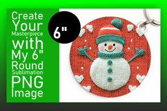 Artistic Circle Design Car Coaster , Snowman Product Image 1