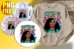Playful TSHIRT Art Ideas PNG, Afro Woman Product Image 1