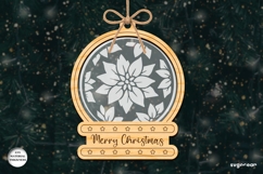 Christmas Snowglobe Ornament Laser Cut | Glowforge | SVG Product Image 1