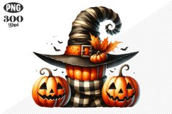 Halloween Pumpkins Sublimation - Clipart PNG Design Product Image 1