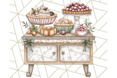 Christmas Sweet Shoppe Clipart PNG, Pastel Bakery Art Product Image 2
