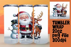 Winter Christmas Cartoon Tumbler Wrap for Sublimation Product Image 1