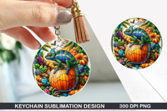 Chamaeleo Keychain Sublimation - Halloween Keychain PNG Product Image 1