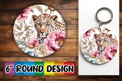 Vibrant Wilderness Round Sublimation Patterns Product Image 1