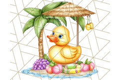 Summer Rubber Duck Clipart PNG, Cute Yellow Ducks Clip Art Product Image 2