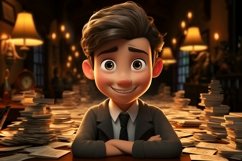 3D Character Boy Financial Advisor with relevant environment Product Image 1