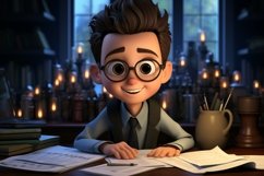 3D Character Boy Financial Advisor with relevant environment Product Image 1