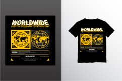 Worldwide writing design, suitable for screen printing Product Image 1