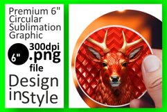 Sublimation Snowfall: Christmas-Inspired Inflated Puff Deer Product Image 1