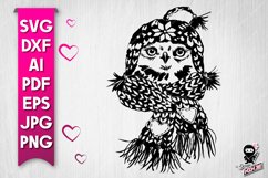 Cozy owl with scarf / Christmas owl Product Image 1