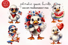 Patriotic Goose Clipart PNG Product Image 1