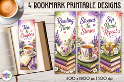 Tea Lover Bookmarks | Cozy Reading Printable Designs Product Image 1