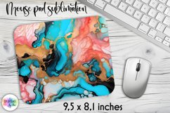 Abstract Fluid Art Mouse Pad, Marble Texture Mouse Pad Print Product Image 1