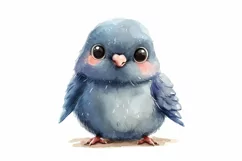 Cute Rock Pigeon bird Bird Baby Watercolor Handmade illus Product Image 2